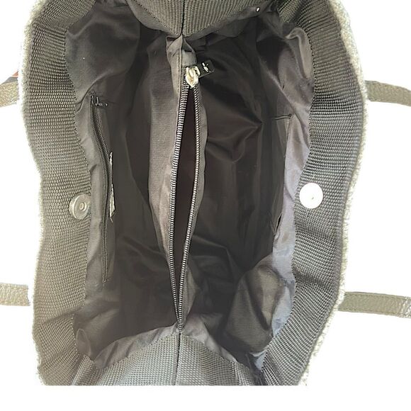 Alma Tonutti Grey Zipper Wool Woven Tote Handbag, Made In Italy Satchel  ***Item - Picture 5 of 10